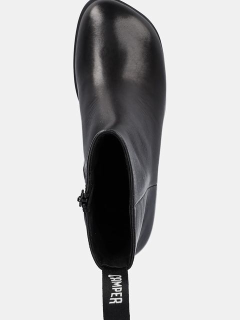 Camper botki skórzane Kora kolor czarny na słupku K400798-001