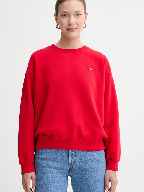 Levi's bluza damska kolor czerwony gładka 002AJ - zdjęcie produktu nr 1