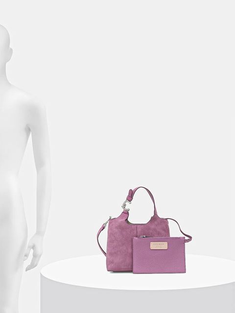 Coccinelle torebka zamszowa kolor fioletowy E1.THE.58.01.01