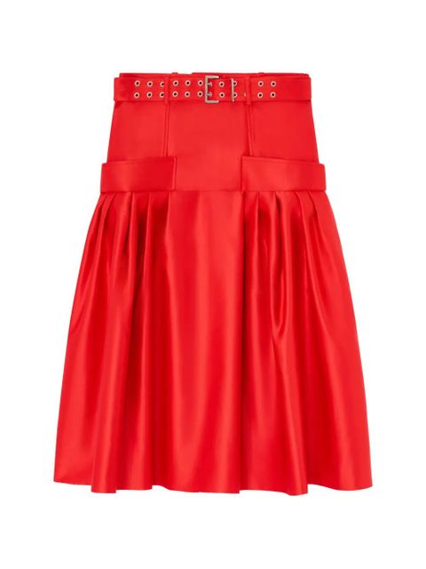 GANNI belted midi skirt - Red - zdjęcie produktu nr 1