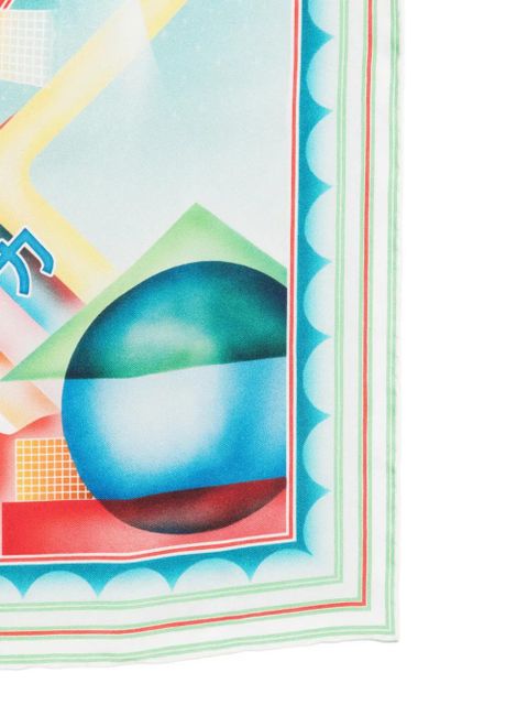 Casablanca printed scarf - Blue