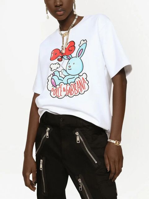 Dolce & Gabbana graphic-print short-sleeved T-shirt - White