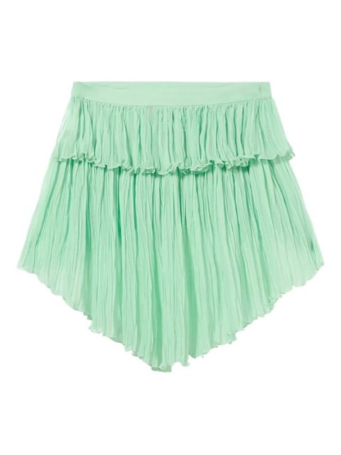 Blumarine asymmetric-hem mini skirt - Green - zdjęcie produktu nr 1