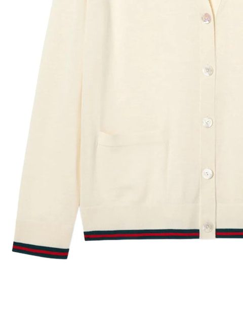 Gucci pocket V-neck cardigan - Neutrals - zdjęcie produktu nr 2