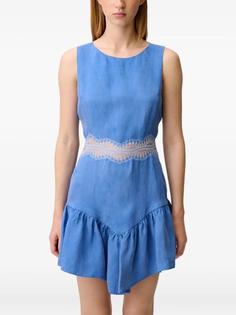 Claudie Pierlot lace ruffle mini dress - Blue