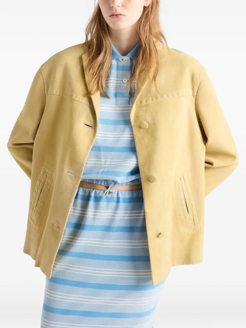 Prada suede caban jacket - Yellow