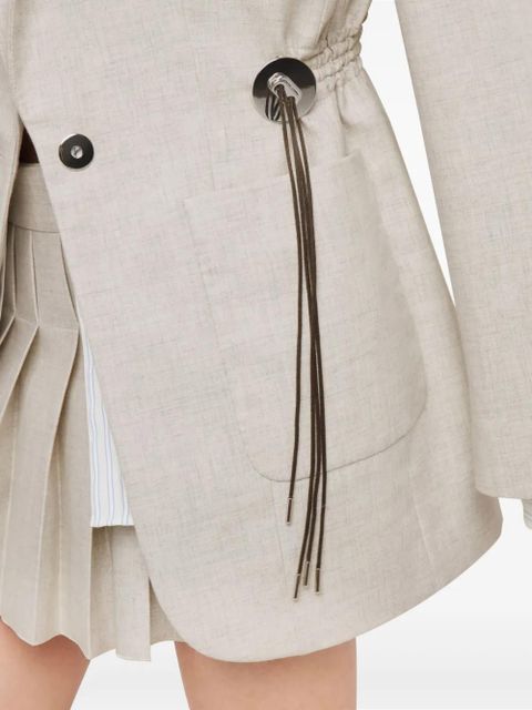 Rabanne mottled wool blazer - Neutrals