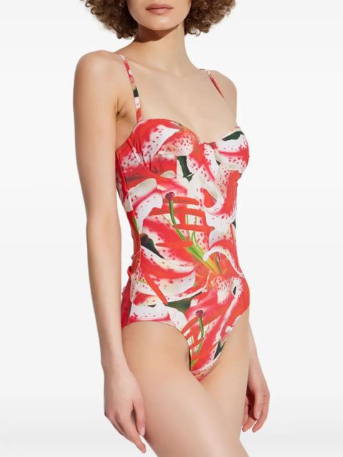 Tory Burch floral-print swimsuit - Pink