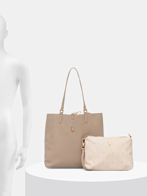 U.S. Polo Assn. torebka dwustronna Malibu kolor beżowy BEUM08706WVP