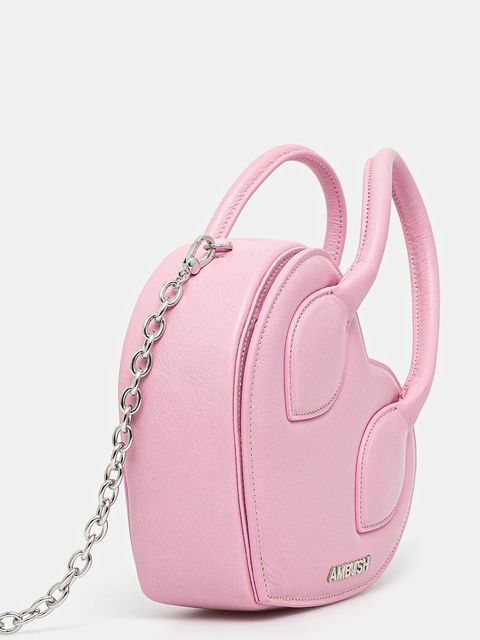 AMBUSH torebka skórzana Heart Top Handle Bag kolor różowy 12115033 - zdjęcie produktu nr 2