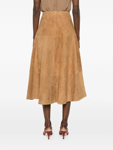 Nour Hammour Opera panelled midi skirt - Neutrals