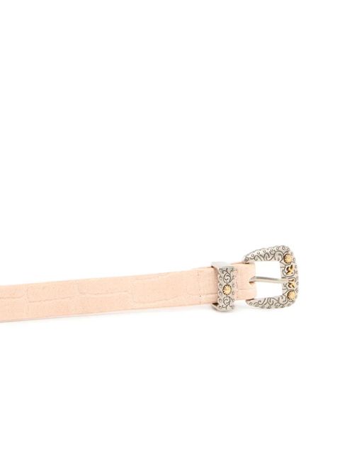 PINKO embossed buckle leather belt