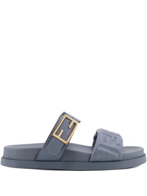 FENDI Fendi Feel embossed logo strap sandals - Blue - zdjęcie produktu nr 1