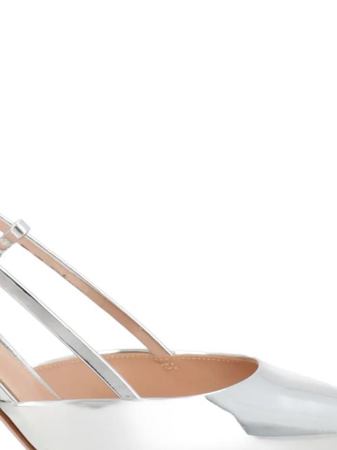 Gianvito Rossi Ascent pointed leather pumps - Silver - zdjęcie produktu nr 2