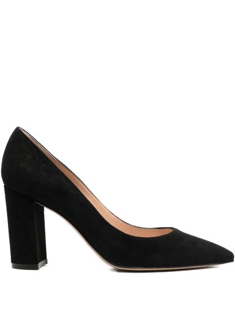 Gianvito Rossi 85mm Piper pointed block-heel pumps - Black - zdjęcie produktu nr 1