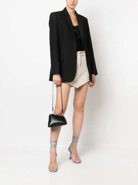 The Attico asymmetric clutch bag - Black