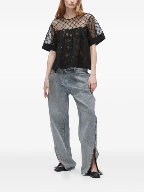 3.1 Phillip Lim beaded lace top - Black