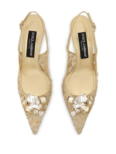 Dolce & Gabbana Rainbow 60mm lace pumps - Gold