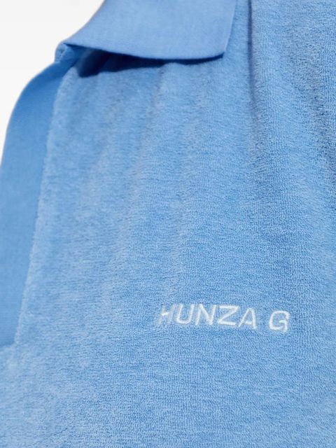 Hunza G embroidered-logo T-shirt - Blue