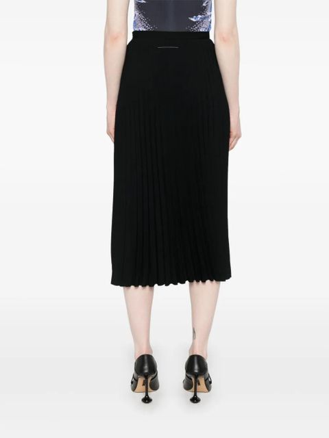 MM6 Maison Margiela pleated midi skirt - Black