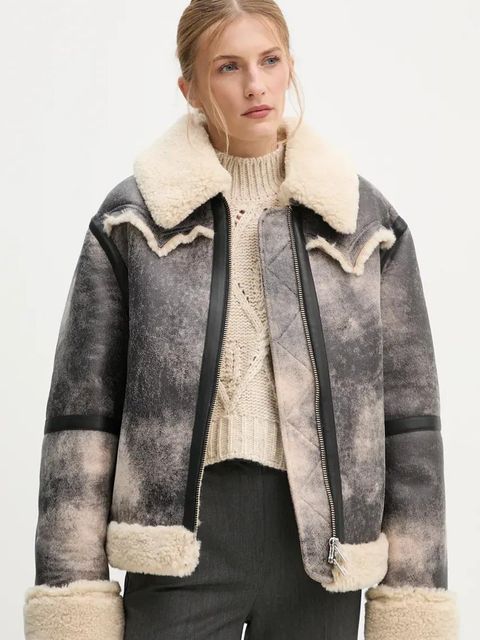 Stand Studio kurtka Lessie Jacket damska kolor szary przejściowa oversize 61957-9073