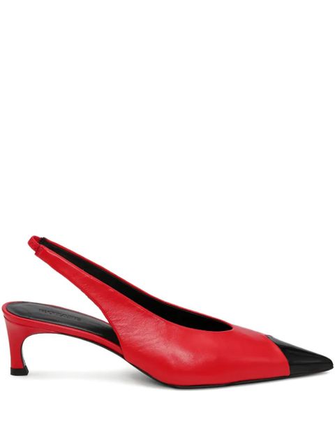 ROTATE BIRGER CHRISTENSEN slingback leather pumps - Red - zdjęcie produktu nr 1