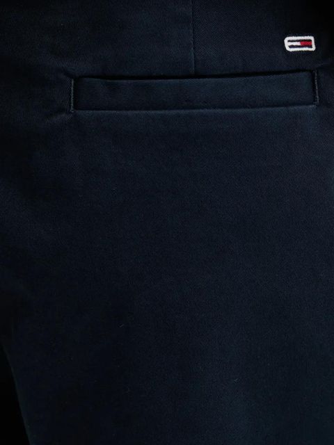 Tommy Jeans szorty damskie kolor granatowy gładkie high waist DW0DW21643