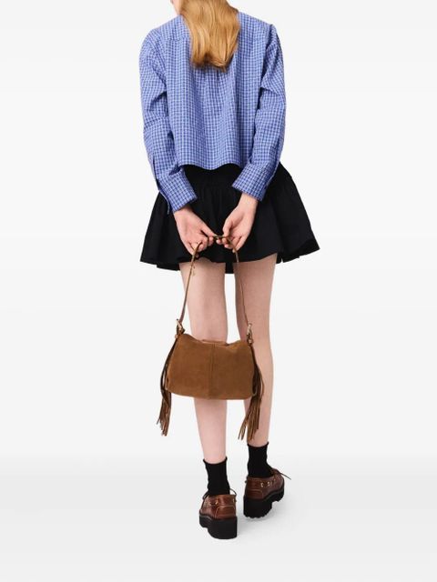 Maje rhinestone-embellished shirt - Blue