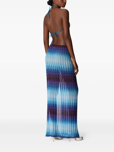 Missoni Zigzag-pattern maxi skirt - Blue