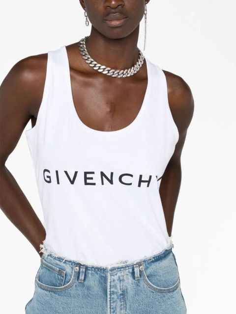 Givenchy logo-print tank top - White