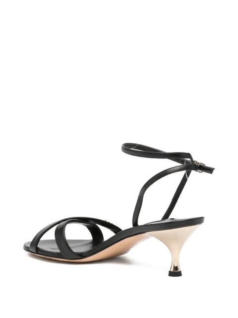 Casadei Jane crossover-strap buckle-fastening sandals - Black