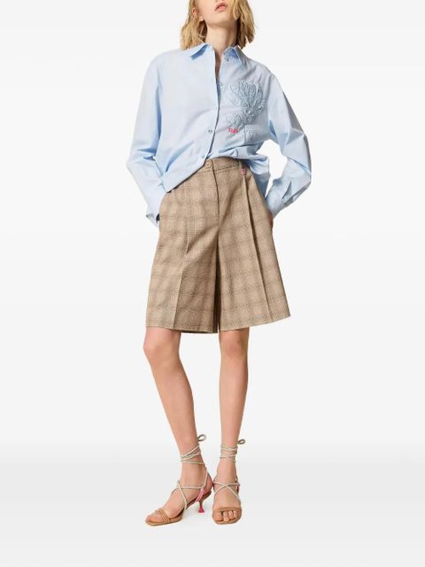TWINSET x Myfo checked tailored shorts - Neutrals - zdjęcie produktu nr 2