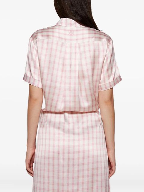 LOEWE smocking detail shirt dress - White