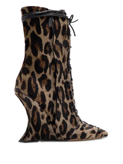 Paris Texas leopard print lace-up boots - Brown - zdjęcie produktu nr 2