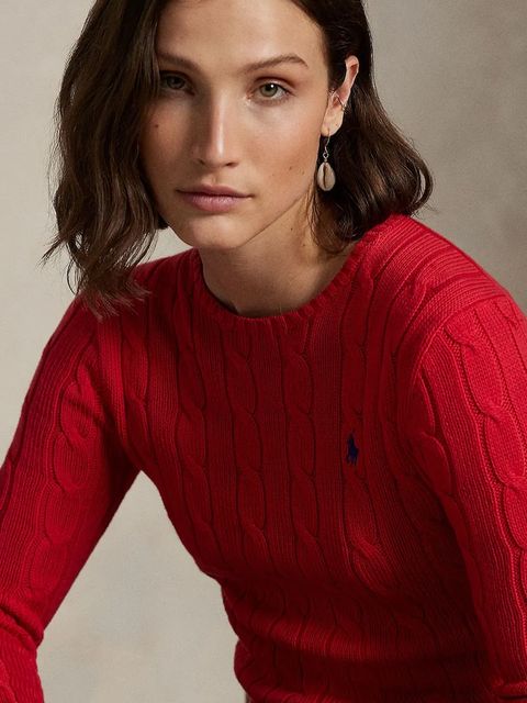 Polo Ralph Lauren sweter bawełniany damski kolor czerwony 211971869