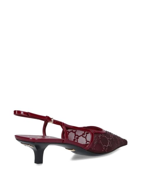 Gucci 35mm GG-embellished pumps - Red