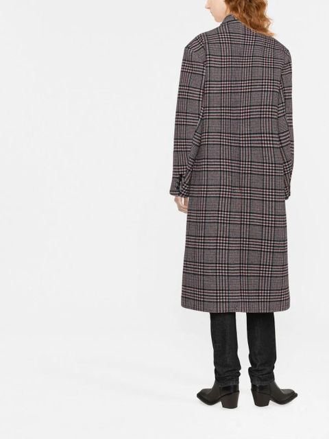 ISABEL MARANT checked wool coat - Blue