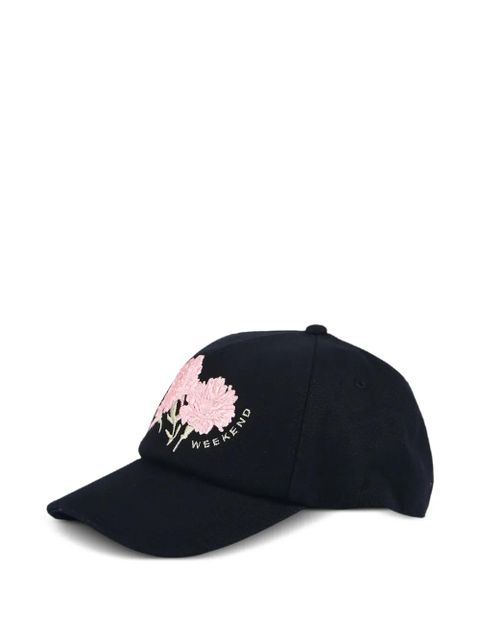 Weekend Max Mara floral-embroidered hat - Black