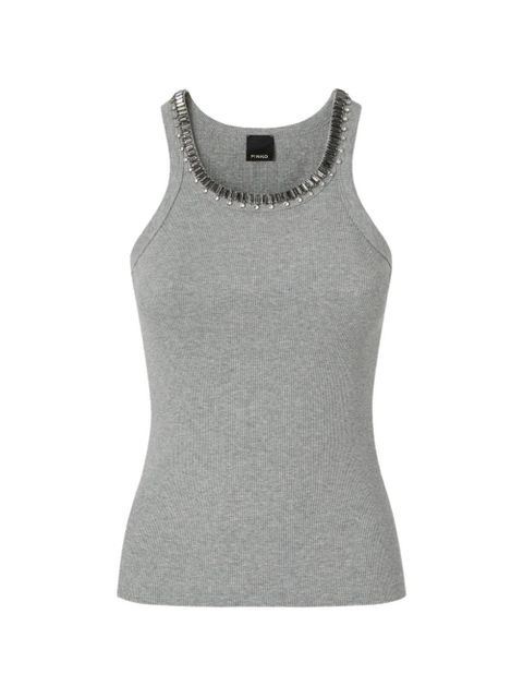 PINKO bead-embellished tank top - Grey - zdjęcie produktu nr 1