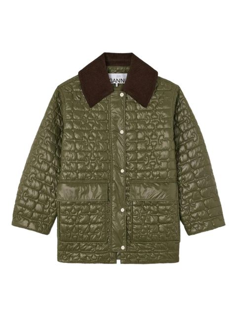 GANNI quilted pocket jacket - Green - zdjęcie produktu nr 1