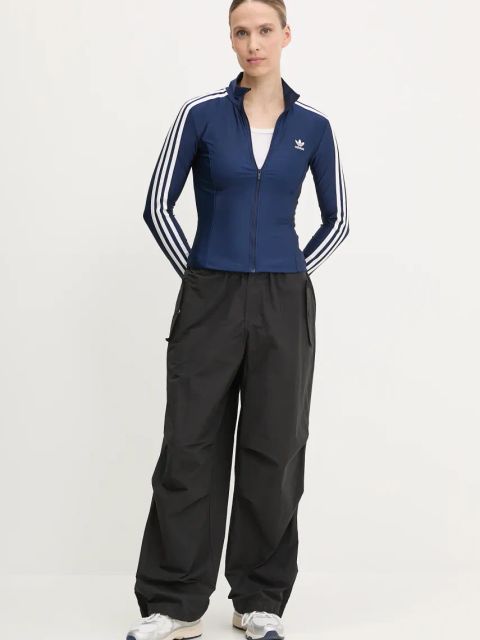 adidas Originals bluza 3-Stripes damska kolor granatowy z aplikacją JD5023