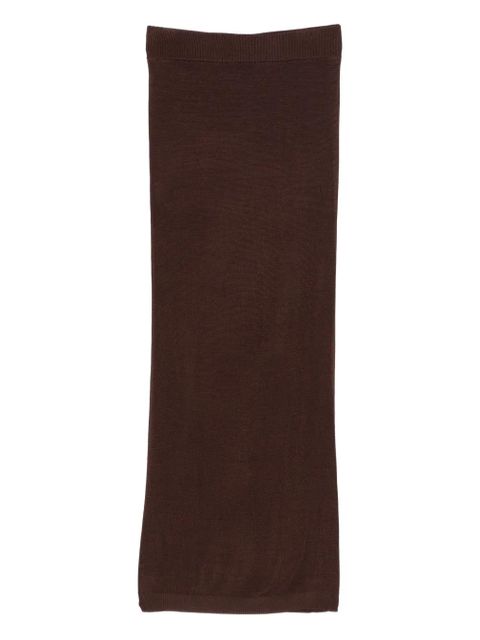 ENTIRE STUDIOS ribbed midi skirt - Brown