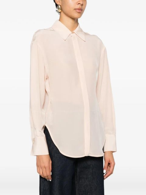 Victoria Beckham sheer long-sleeve shirt - Pink