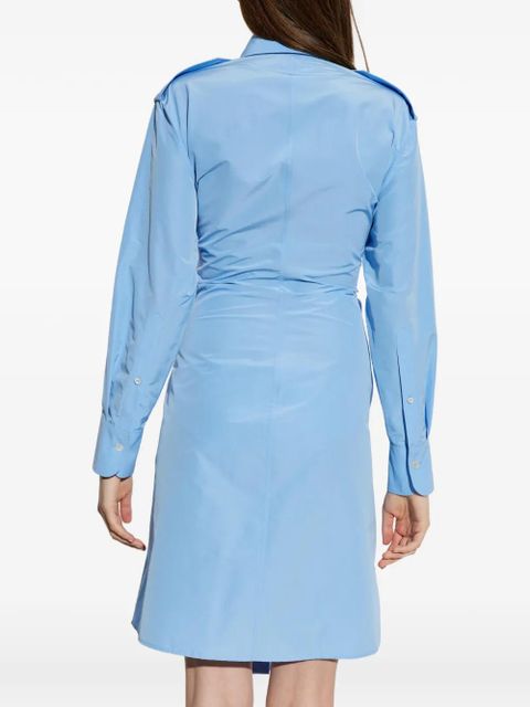 Alexander McQueen gathered asymmetric dress - Blue