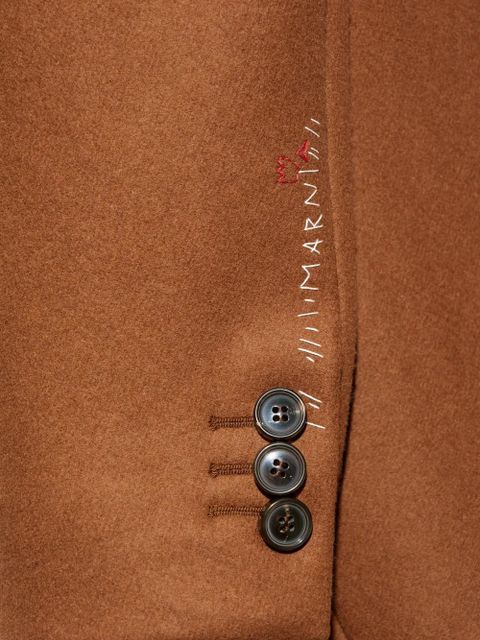 Marni single-breasted wool coat - Brown