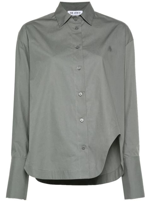 The Attico Eliza logo-embroidered shirt - Grey - zdjęcie produktu nr 1
