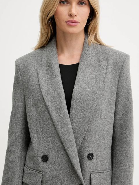 Pinko płaszcz z dodatkiem wełny