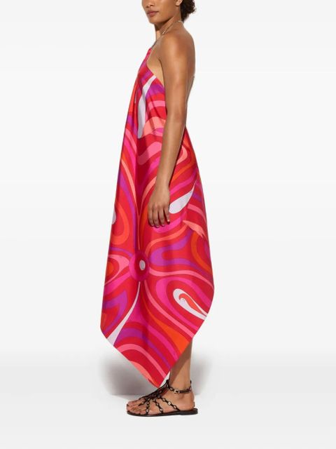 PUCCI Marmo-print halterneck dress - Red