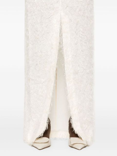 TOTEME strapless fil-coupé dress - White