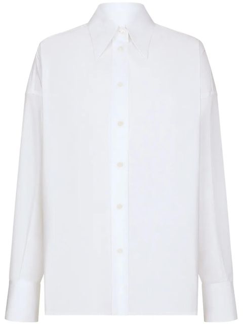 Dolce & Gabbana pointed-collar drop-shoulder shirt - White - zdjęcie produktu nr 1